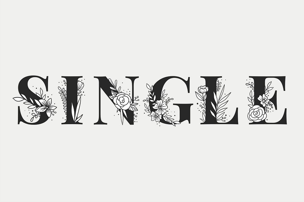 Single vector word typography lettering font