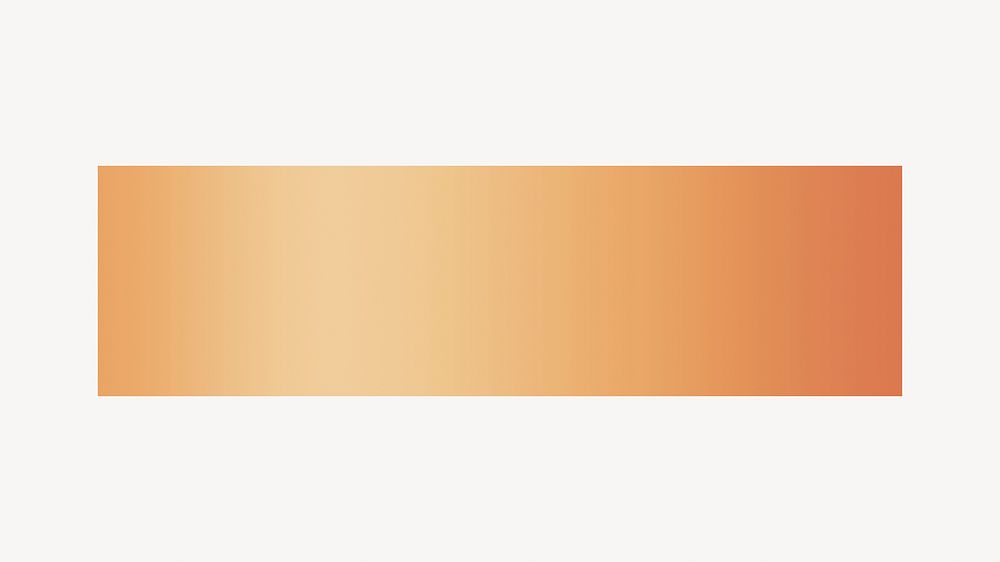 Gradient orange rectangle banner, collage element psd