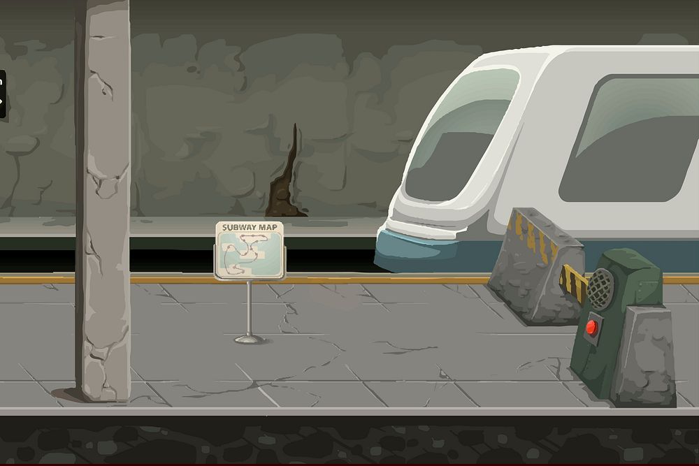 Subway background, Glitch game illustration. Free public domain CC0 image.