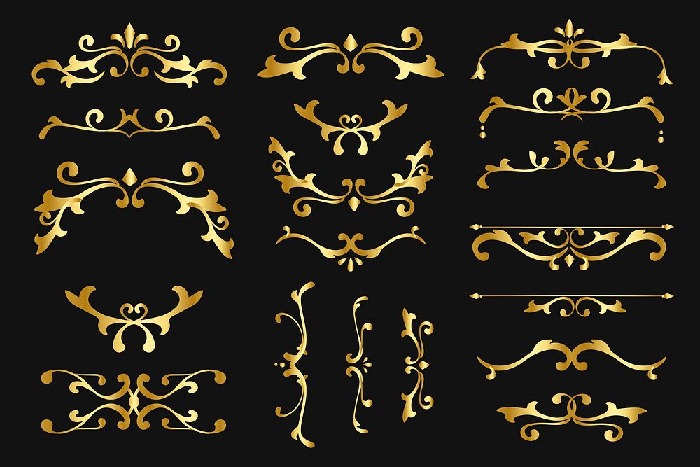 Gold classy frame ornaments vintage collection
