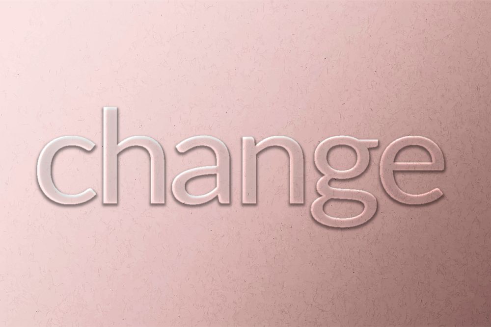 Change emboss typography vector on paper texture