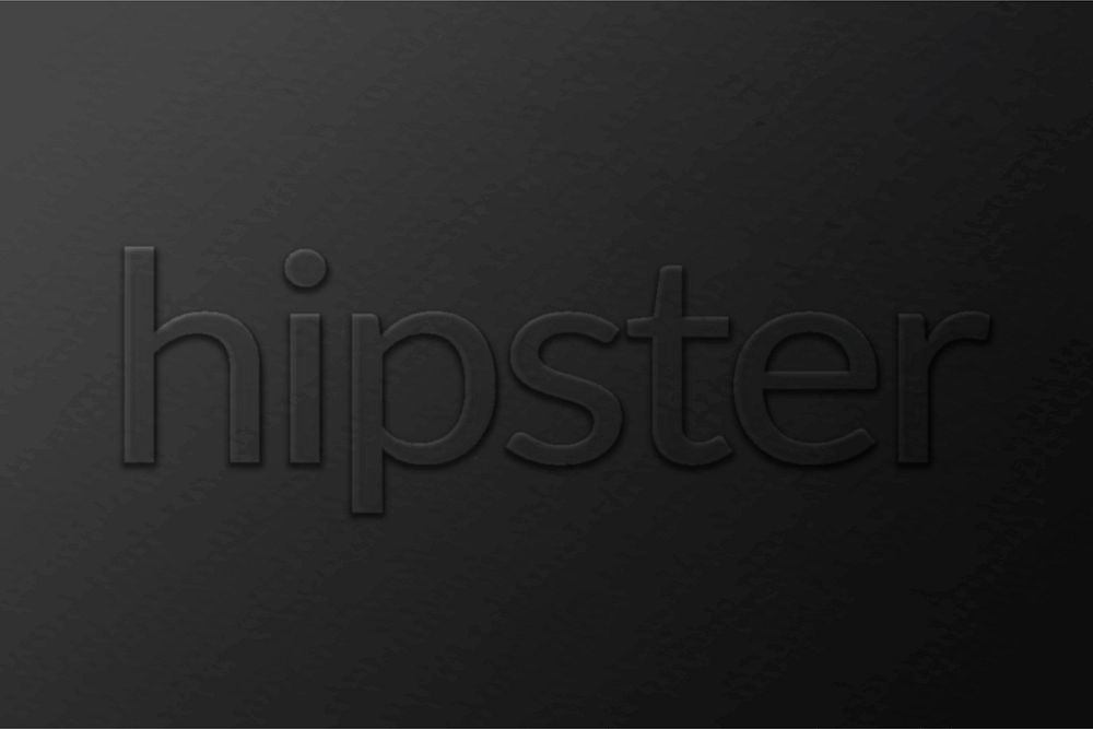 Hipster emboss typography vector on paper texture