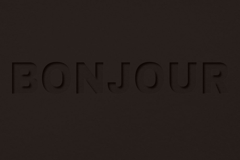 Bonjour word bold font typography