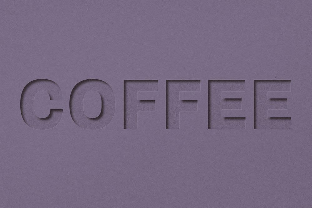 Coffee text typeface paper texture
