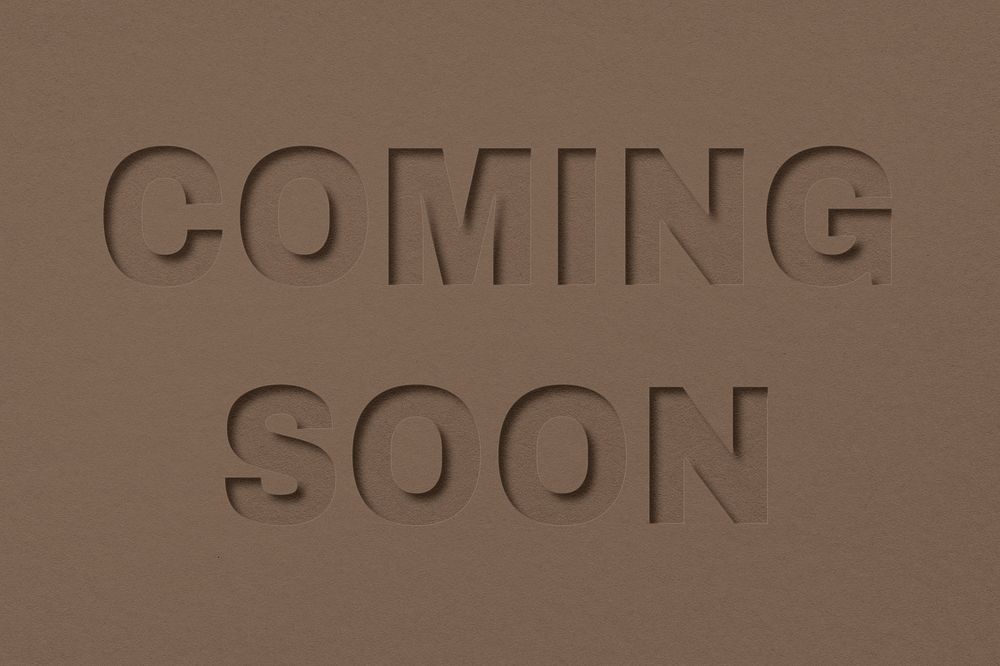 Coming soon word bold font typography