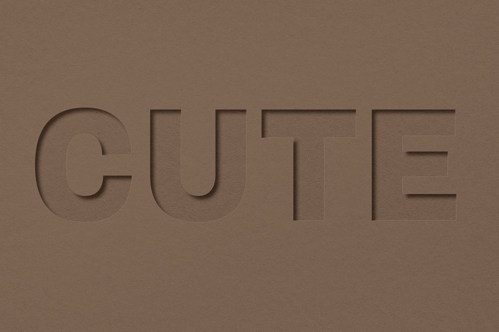 Cute text typeface paper texture
