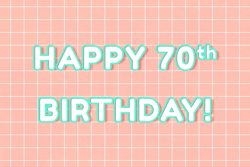 Miami 80&rsquo;s happy 70th birthday! bold typography