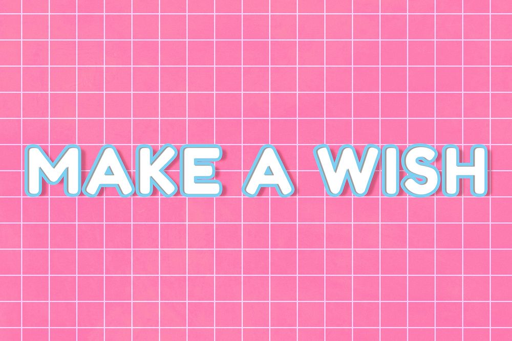Bold make a wish word 80&rsquo;s miami typography