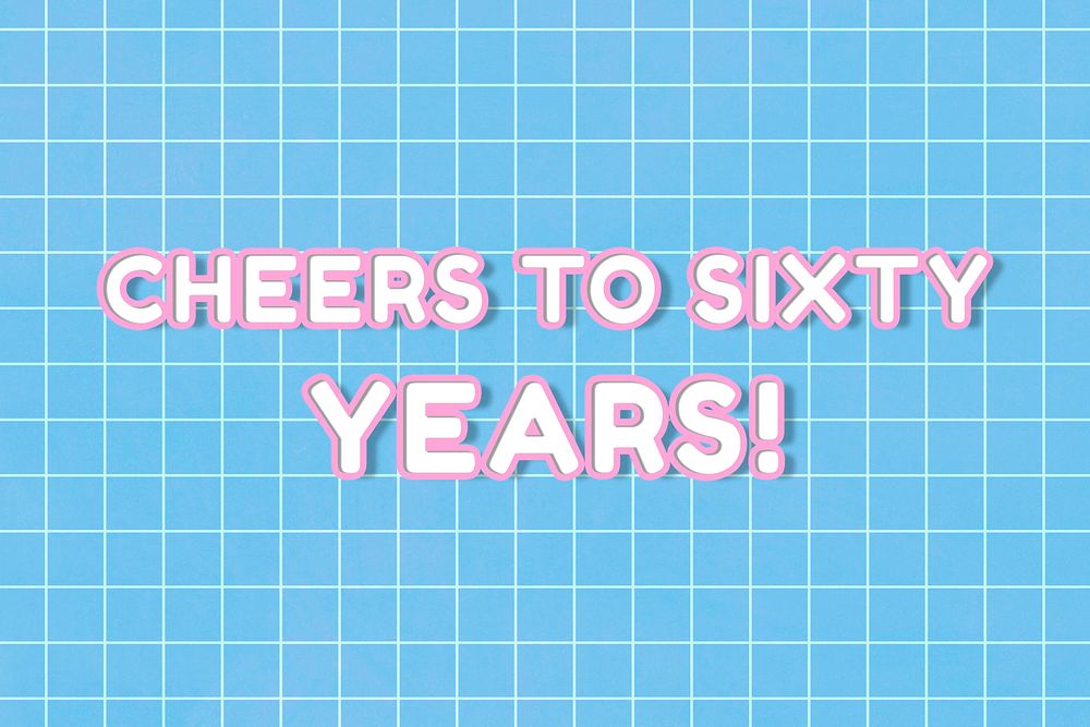 Outline 80&rsquo;s miami font cheers to sixty years! typography