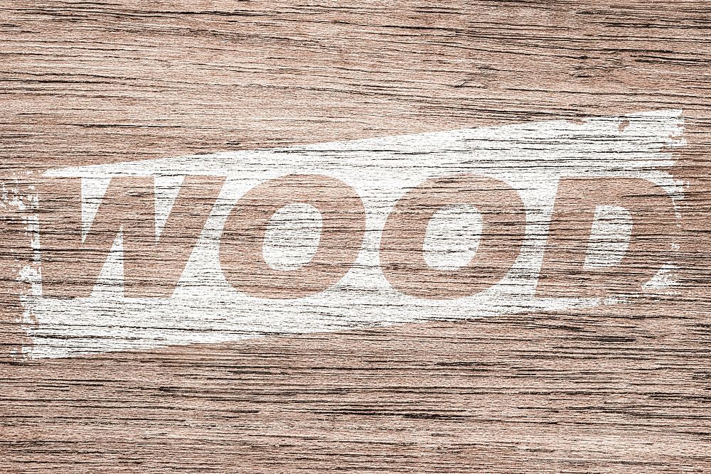 Bold italic wood word wood texture