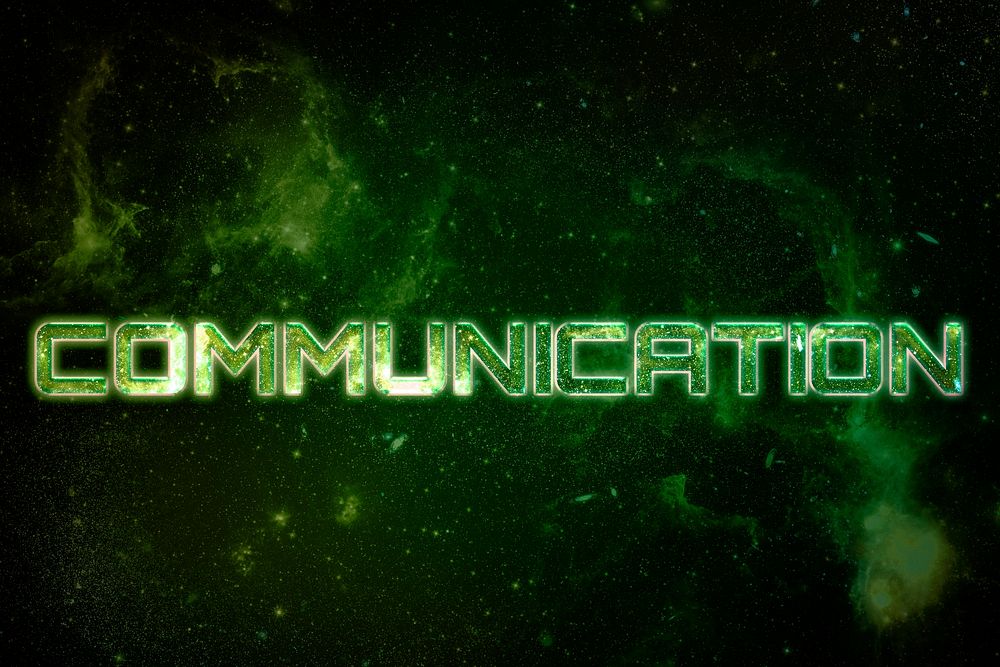 COMMUNICATION word stellar effect typography text