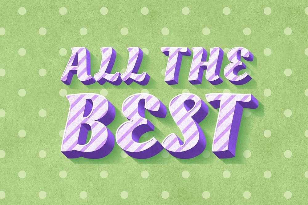 All the best text cute pastel stripe pattern
