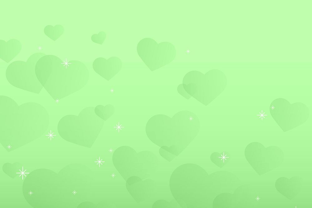 Abstract light green heart background copy space