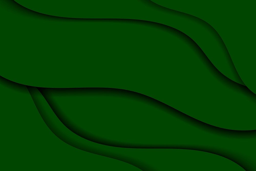 Green wavy patterned background vector