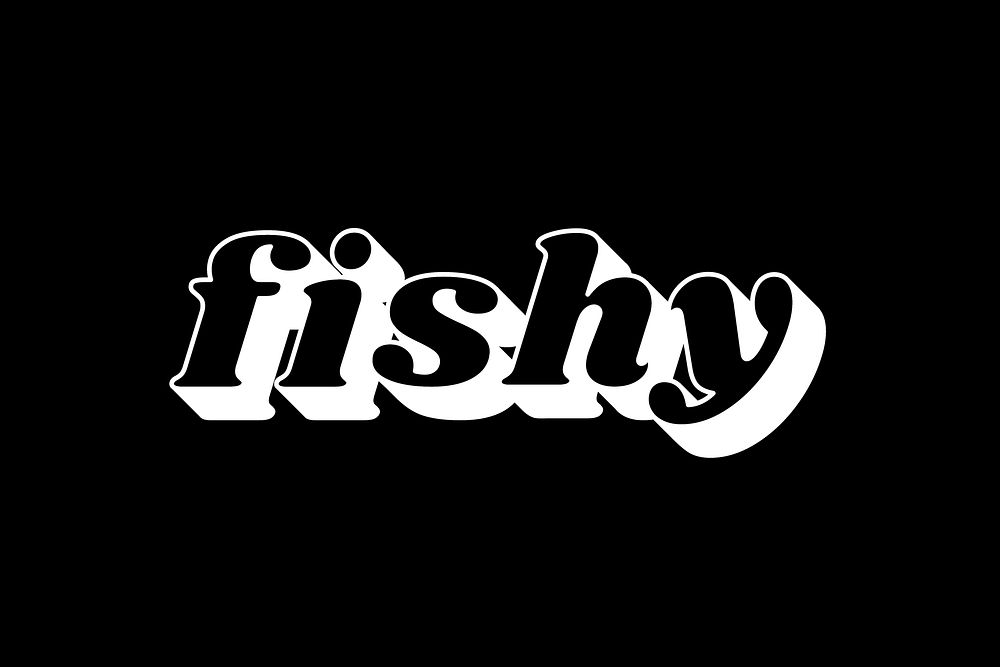 Bold font fishy retro funky typography