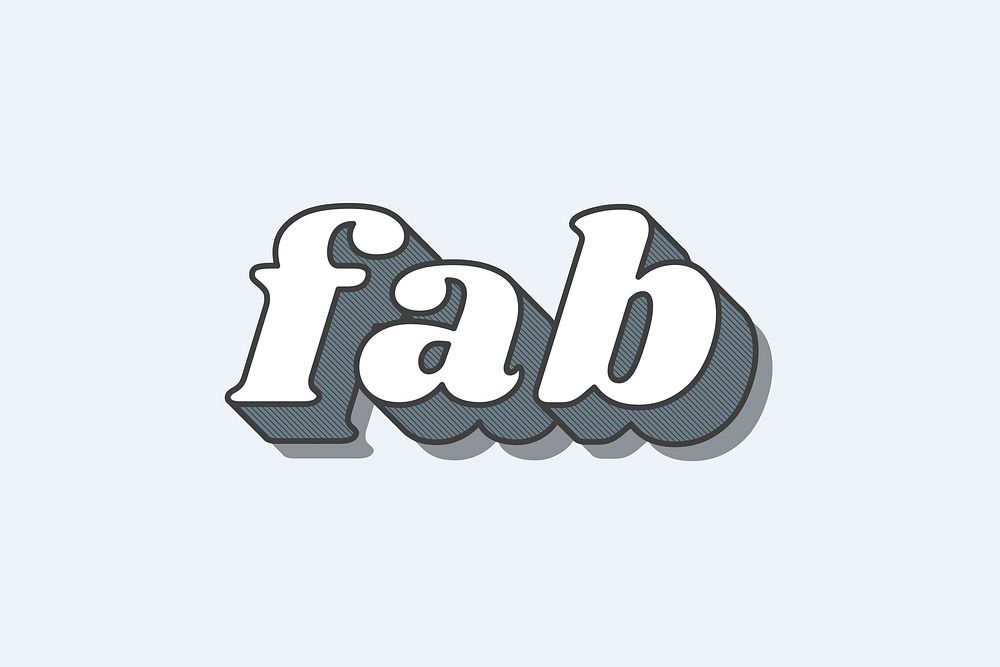Fab word b typography vector