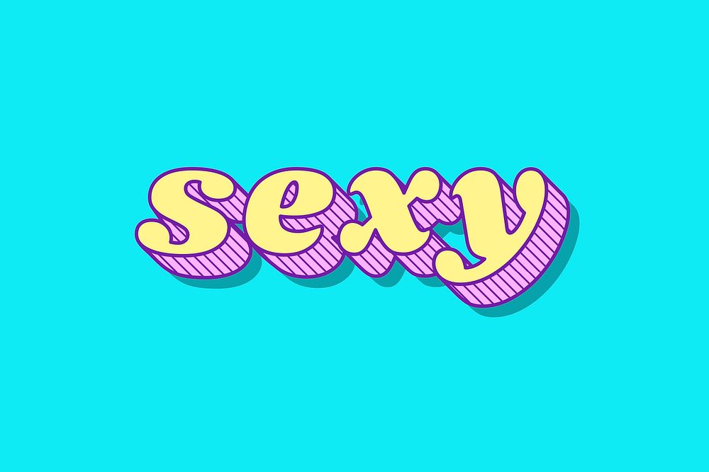 Sexy retro bold love theme font style illustration 