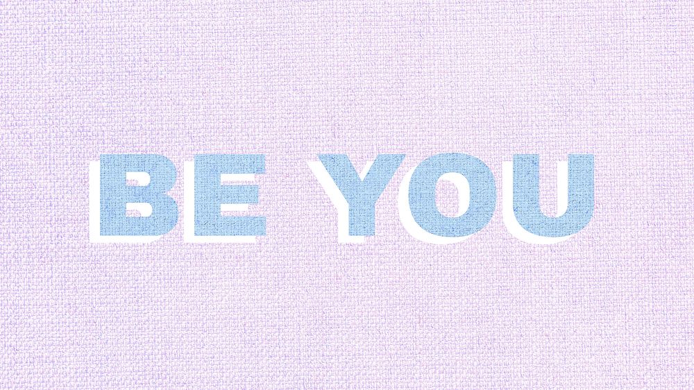 Be you text shadow bold font typography