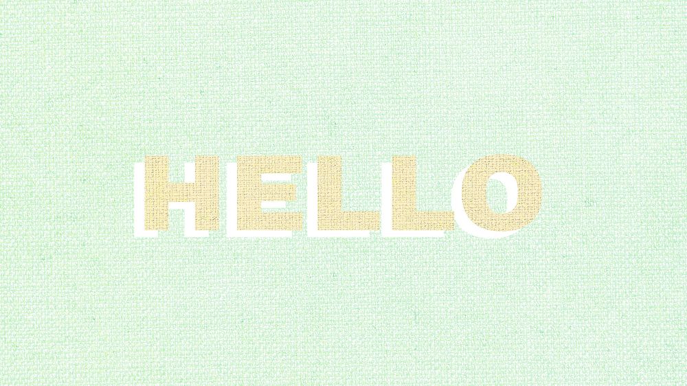 Hello text shadow bold font typography