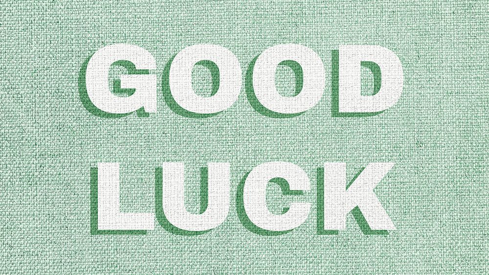 Good luck word pastel textured font typography