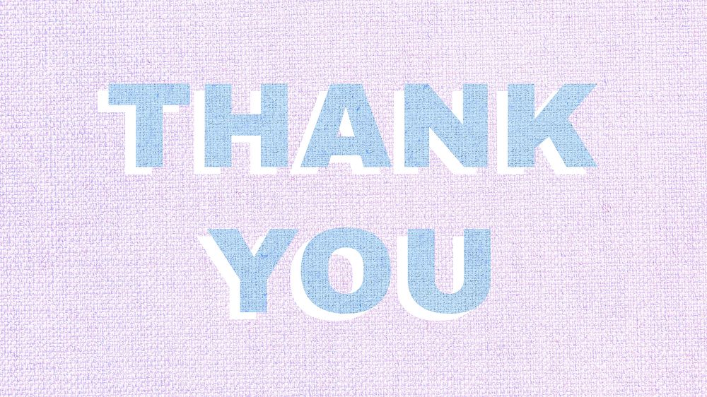 Thank you pastel textured font typography