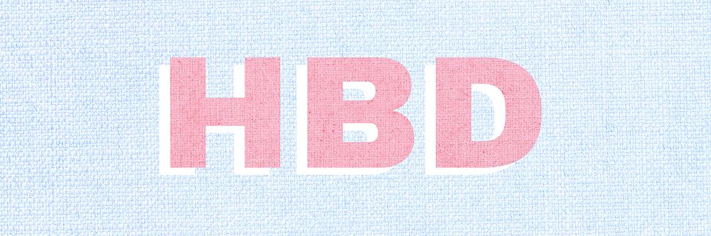 Pink HBD bold font typography