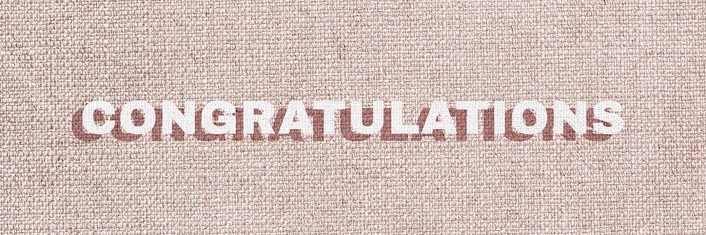 Word congratulations lettering typography font
