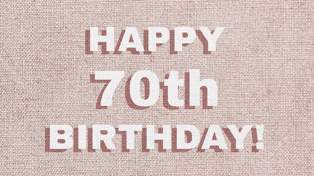 Happy 70th birthday font typography