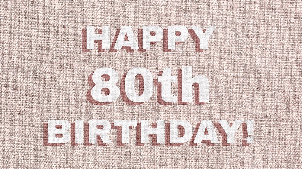 Happy 80th birthday font typography