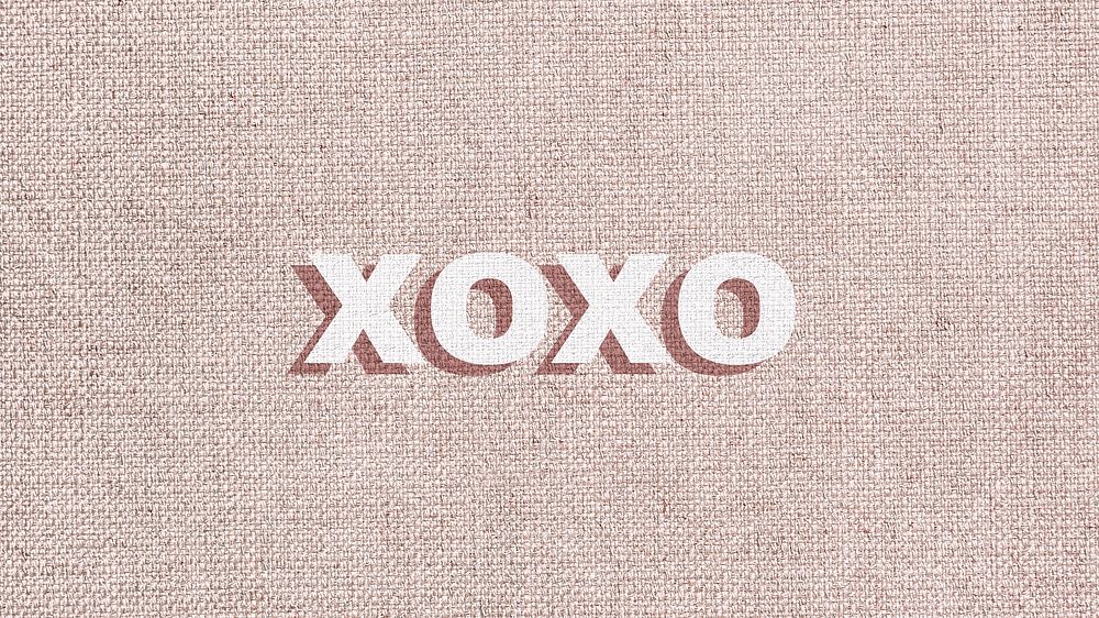 XOXO bold style word typography
