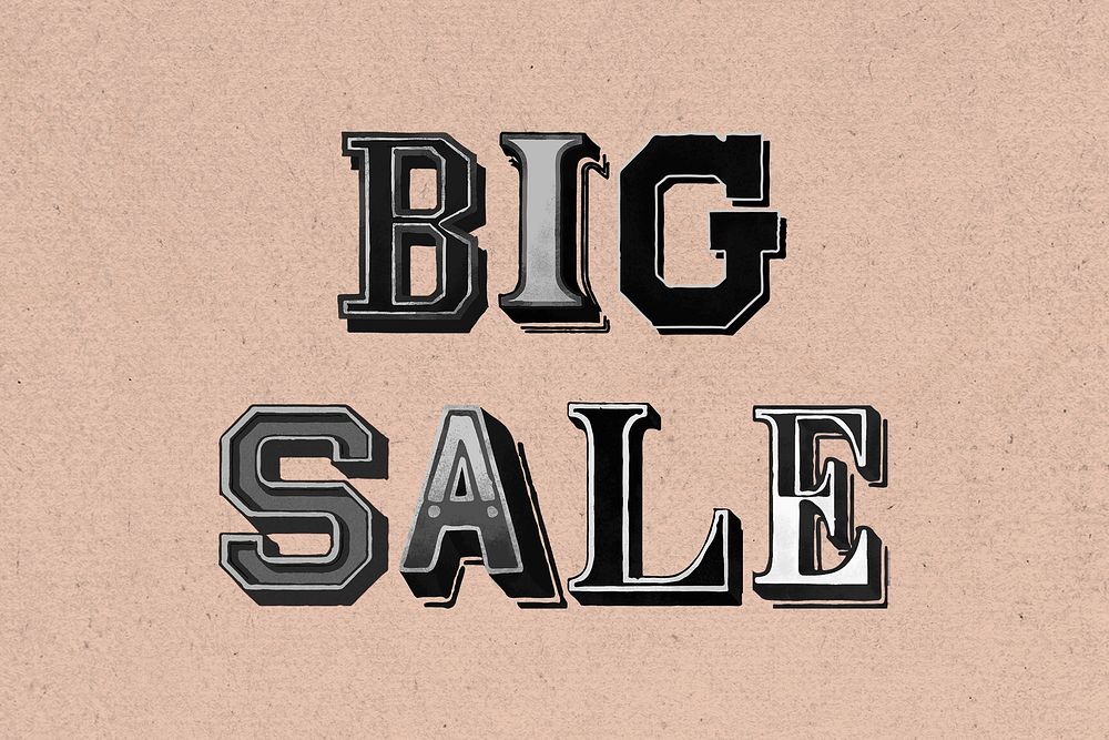 Retro big sale word design
