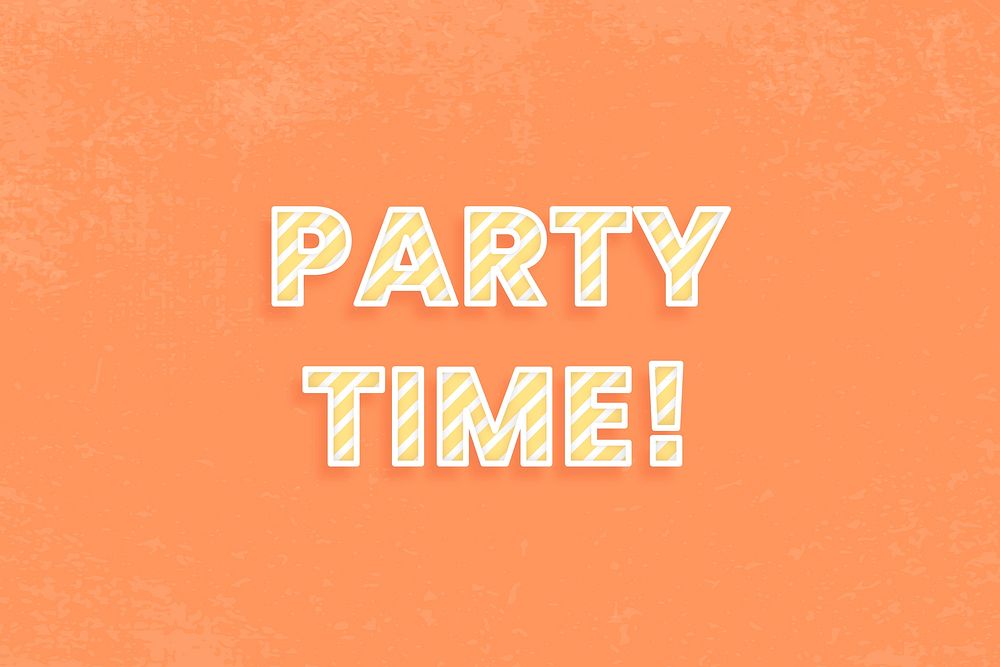 Party time candy vector cane font typography 