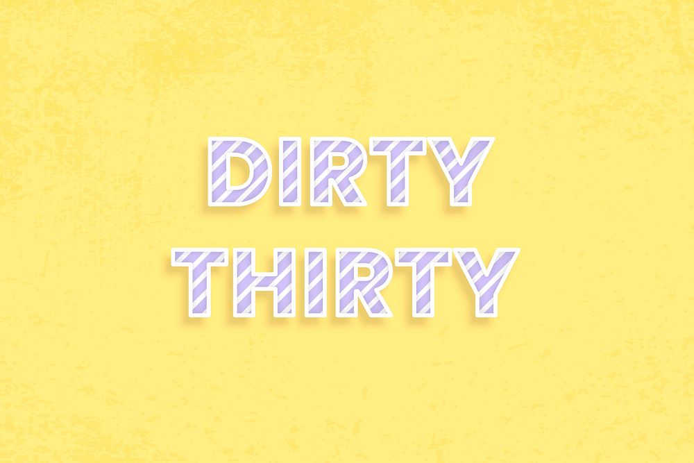 Dirty thirty diagonal cane pattern font lettering typography