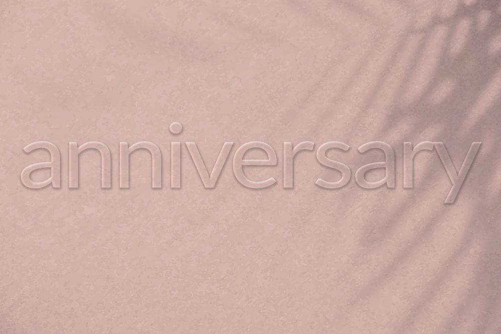 Anniversary embossed font typography vector