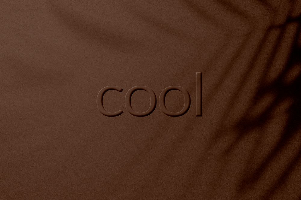 Shadow textured embossed cool text typography