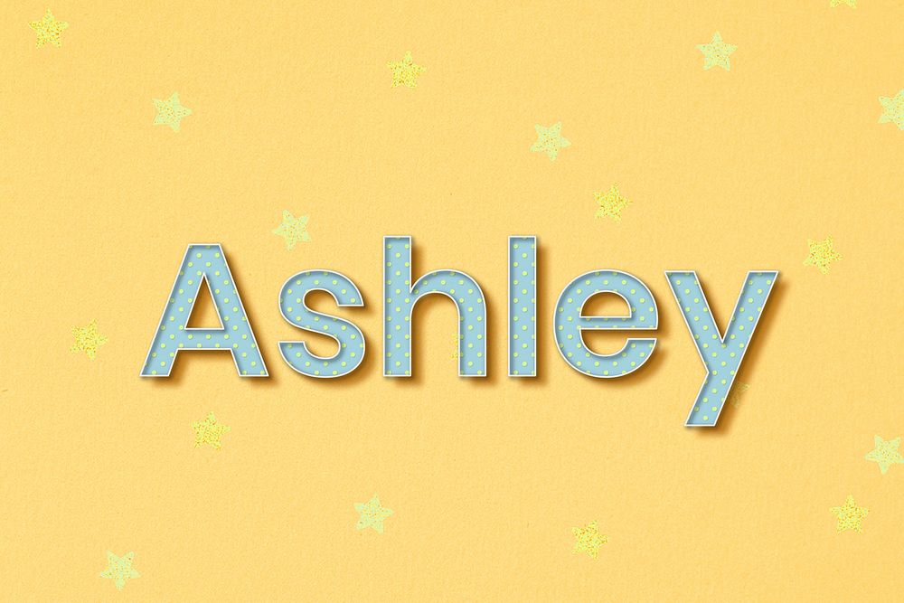 Female name Ashley typography word
