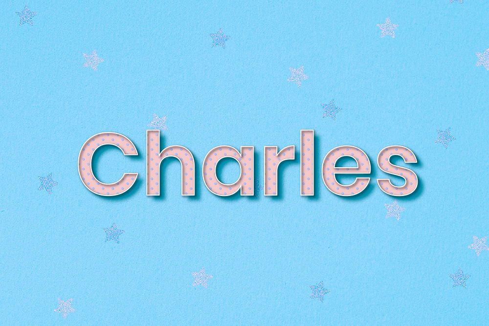 Charl male name typography text