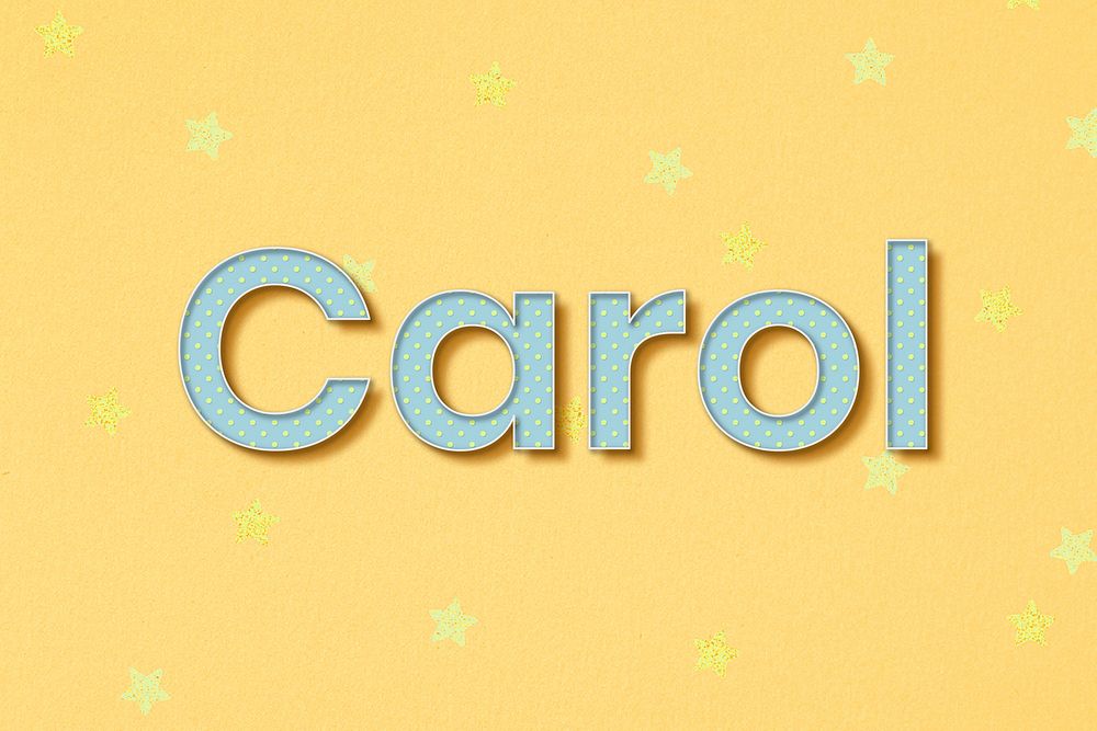 Female name Carol typography word