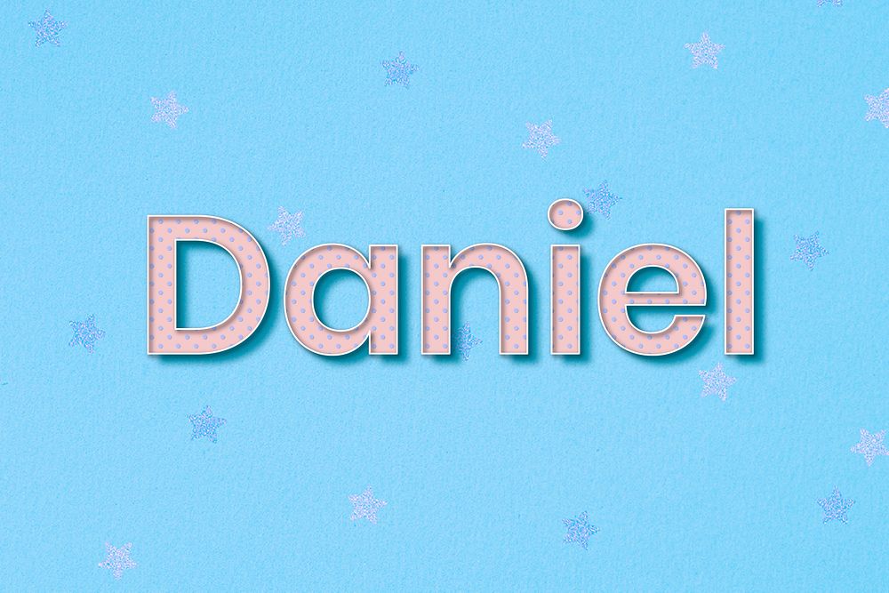 Daniel male name typography text