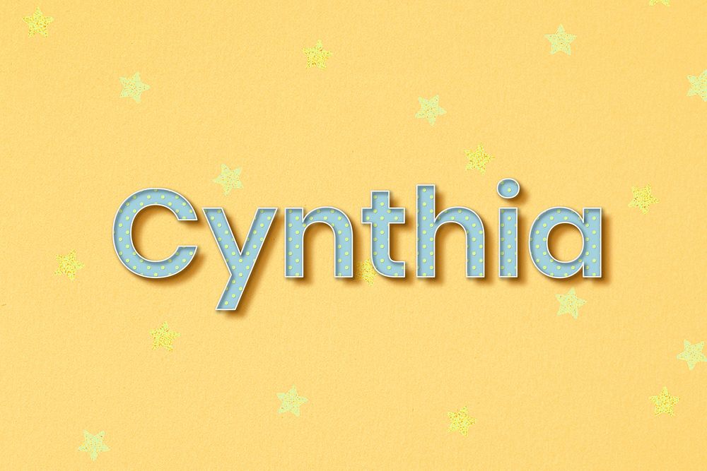 Female name Cynthia typography word