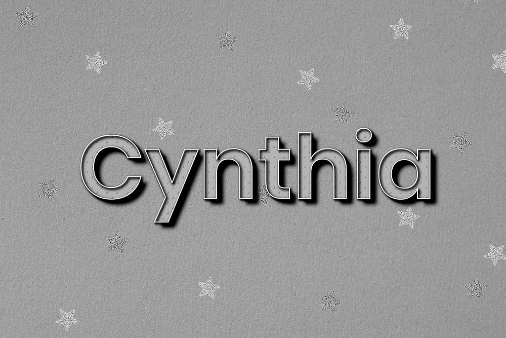 Cynthia name polka dot lettering font typography