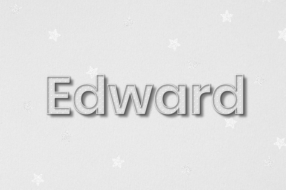 Edward male name lettering typography