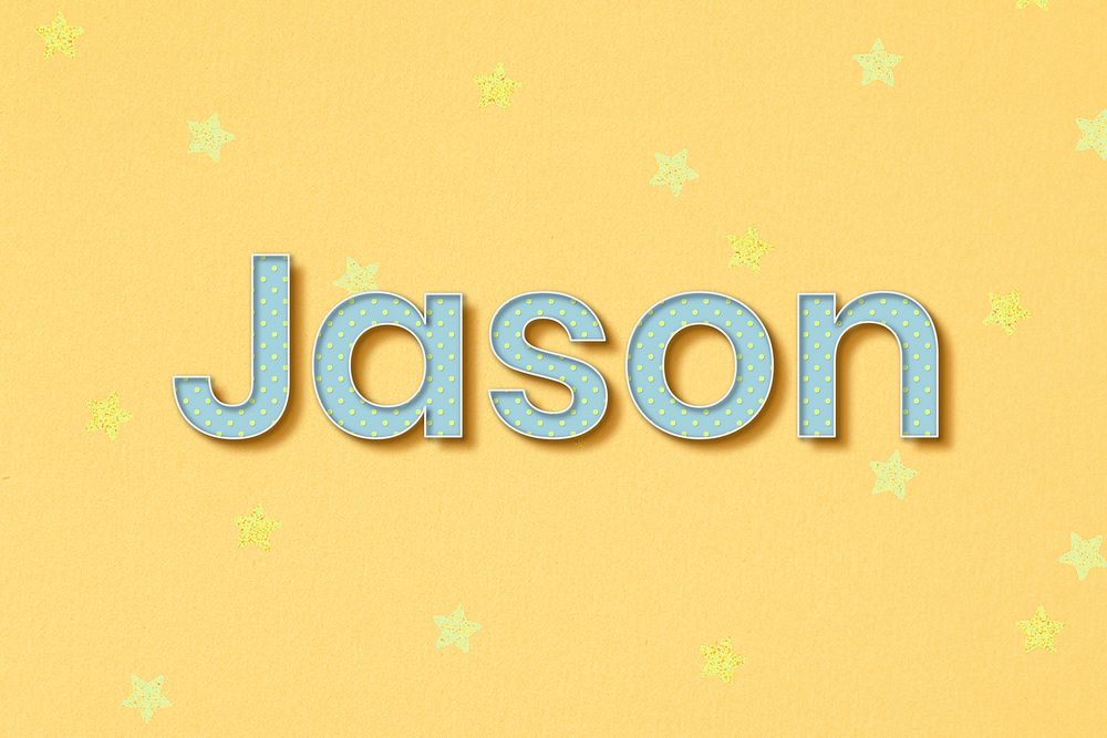 Male name Jason typography word