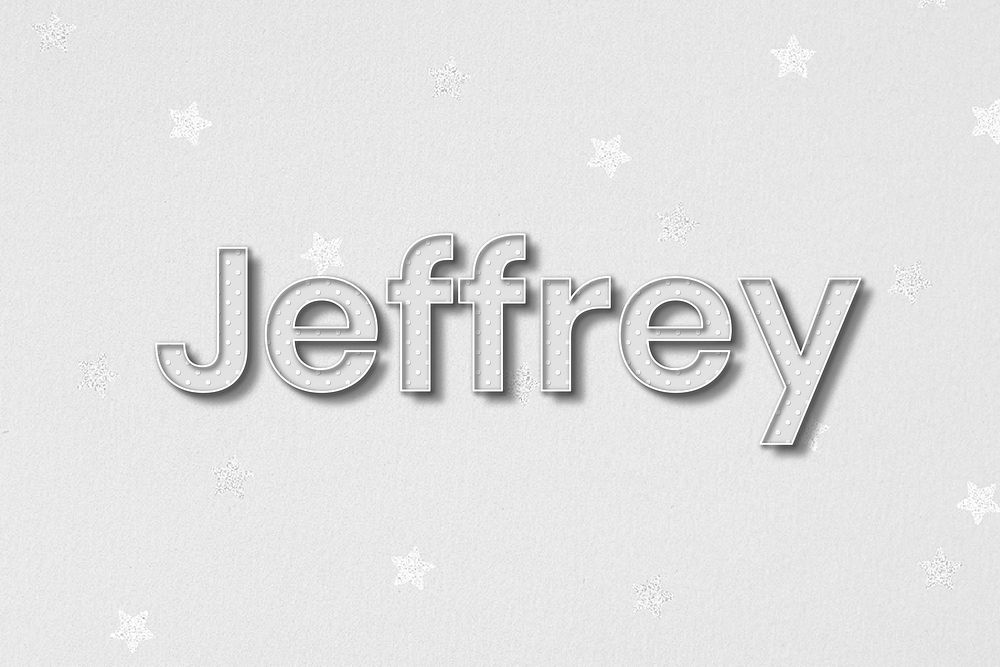 Jeffrey male name lettering typography