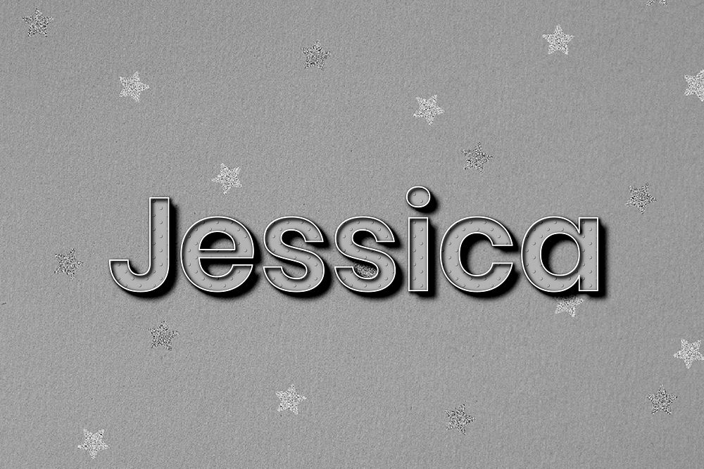 Jessica name polka dot lettering font typography
