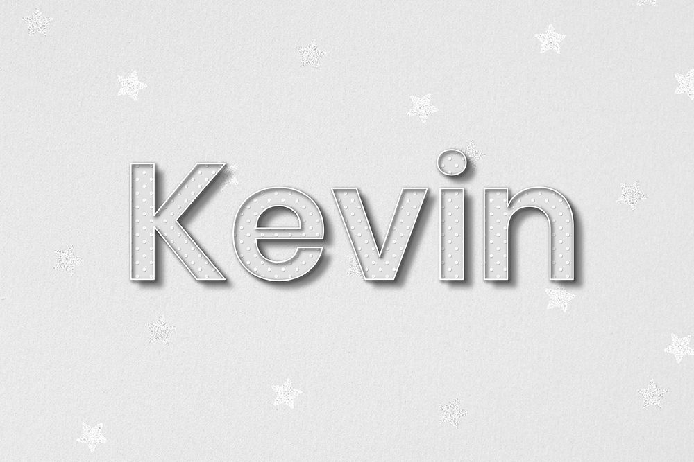 Kevin male name lettering typography