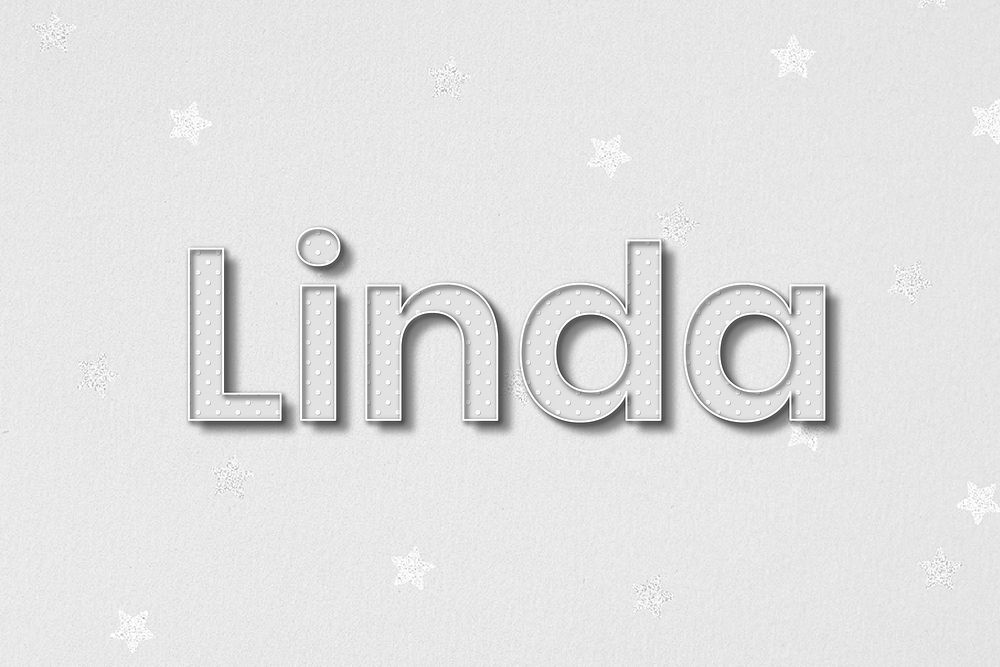 Linda female name lettering typography