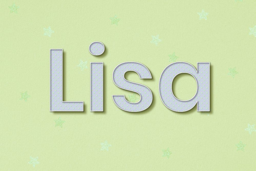 Polka dot Lisa name typography