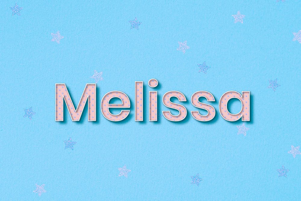 Melissa female name typography text