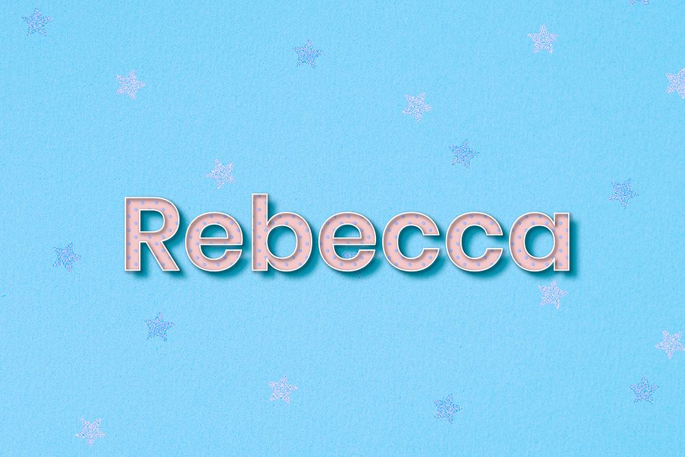 Rebecca female name typography text
